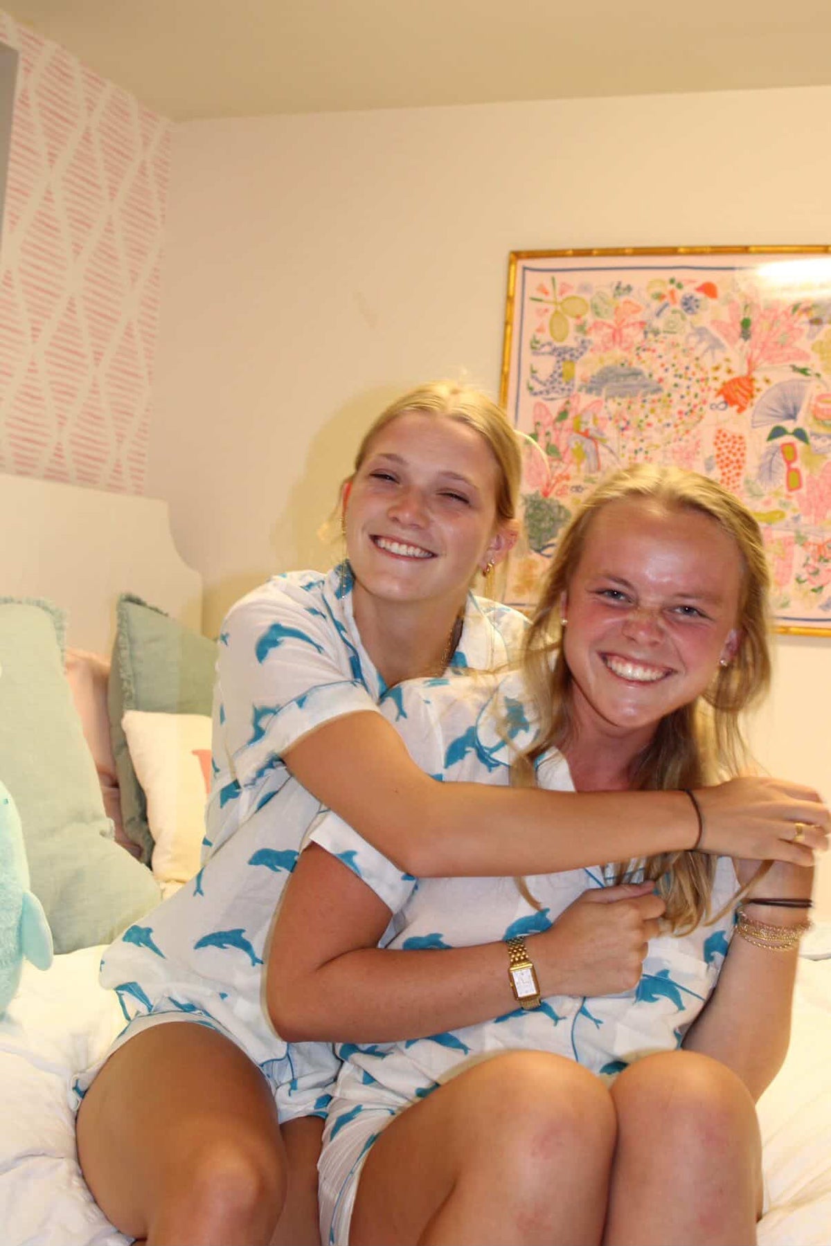 Dolphin Pajama Set – Soft Cotton Sleepwear – Tri Delta Inspired – Cute Coastal Pajamas