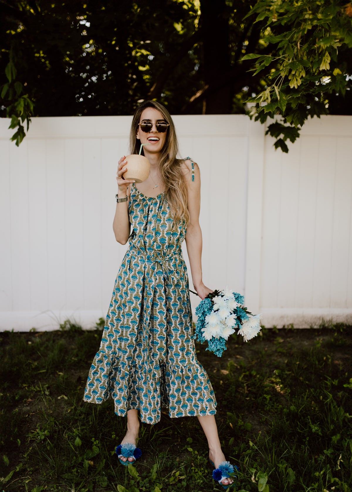 Amelia Sundress - Blue Lotus