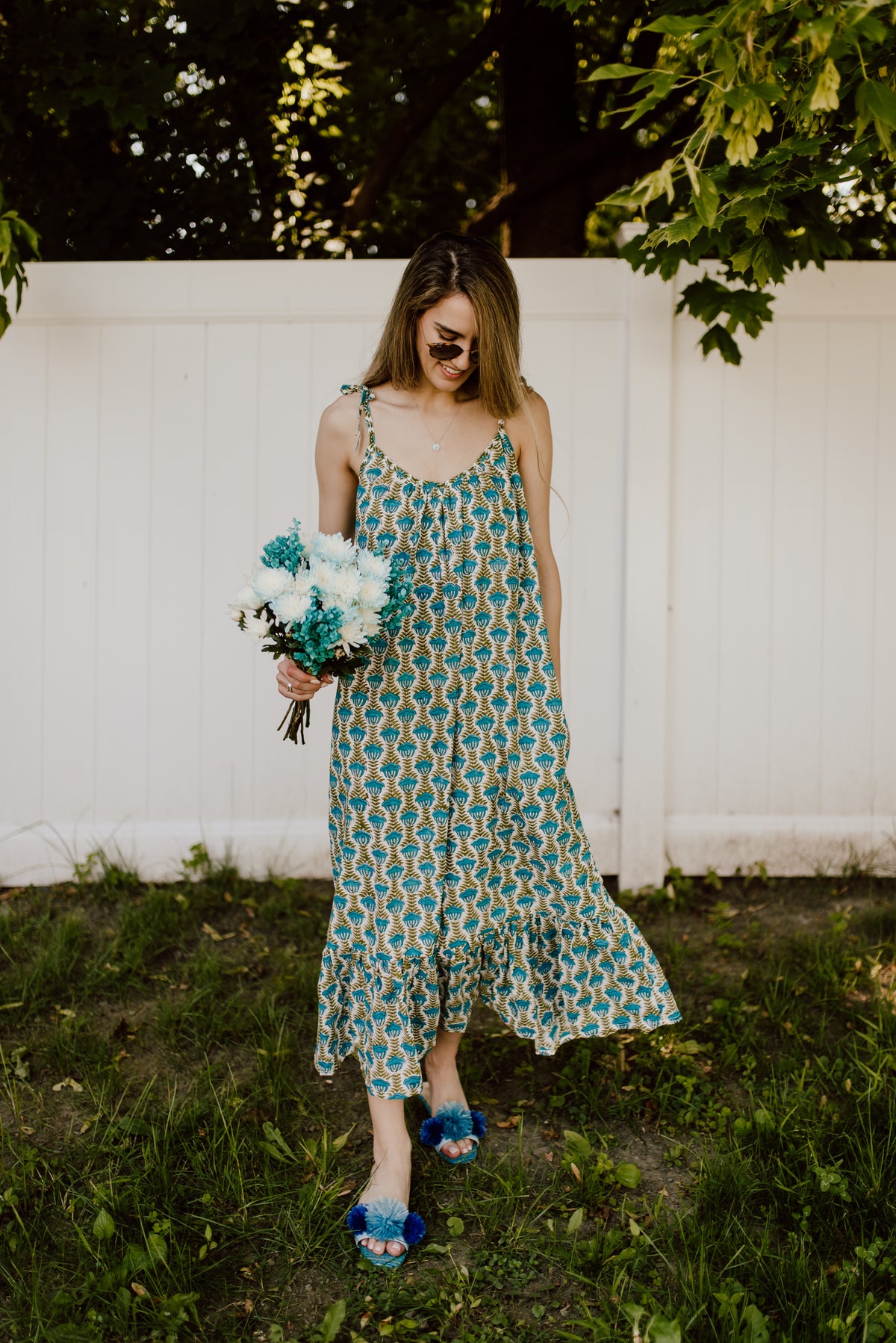 Amelia Sundress - Blue Lotus