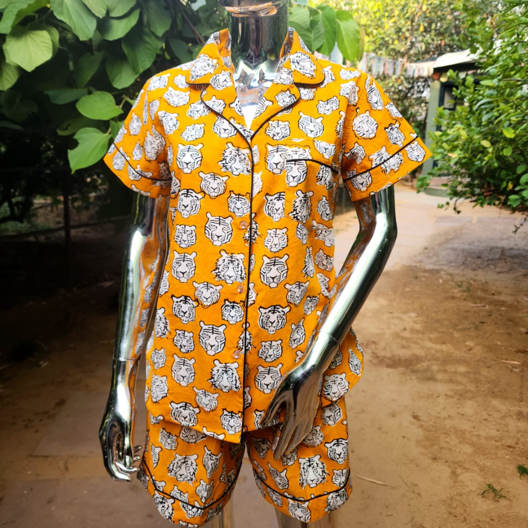 Shorts Pajama Sets - Tiger Spirit