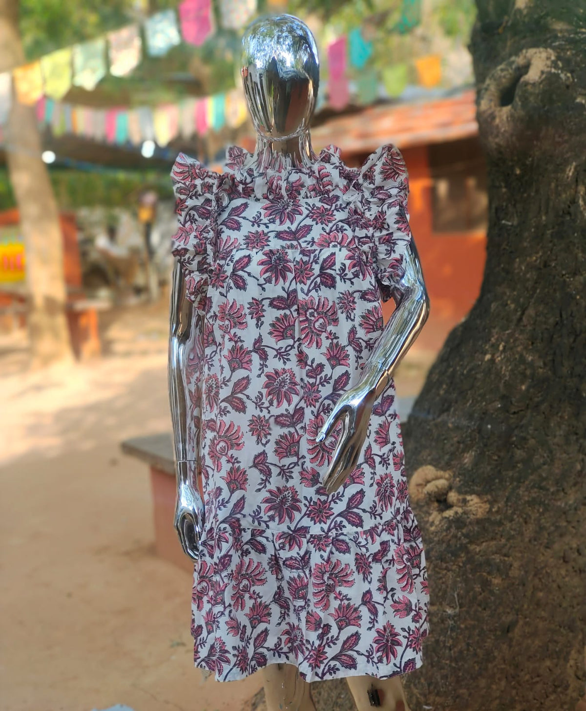 Roopa Dress - Pink/Purple Lotus